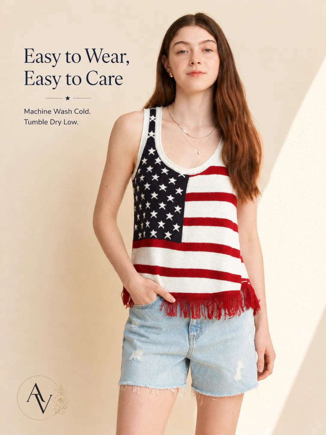 Plus Size American Flag Fringe Tank Top for Women, Patriotic Sleeveless Summer Top, 4th of July USA Stars Stripes Shirt