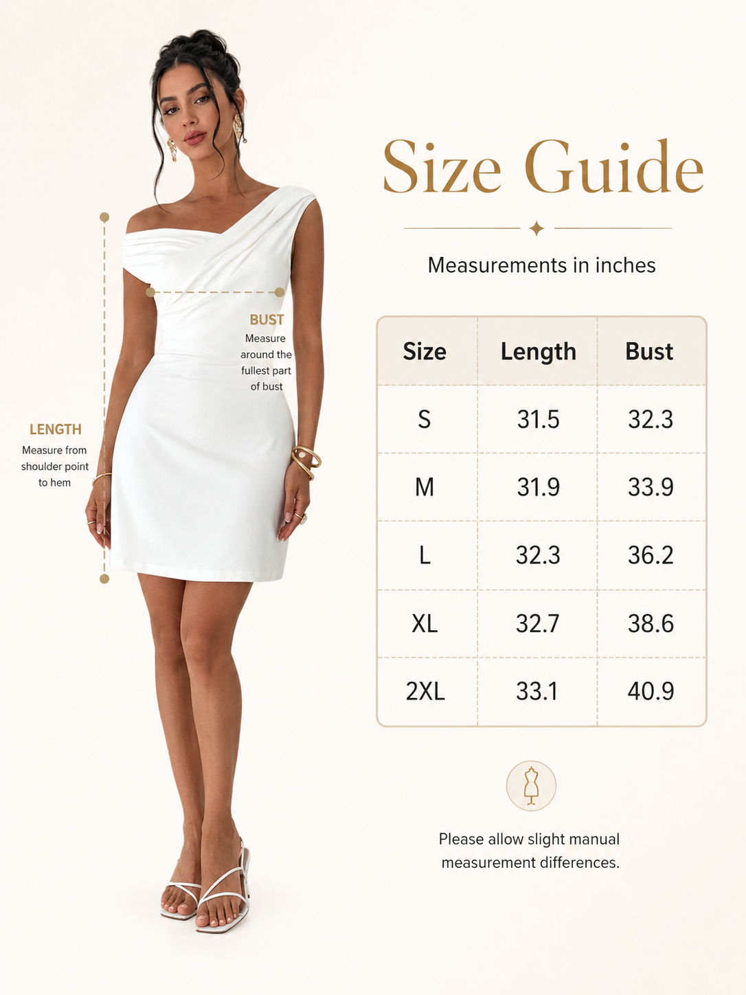 Women’s White Off Shoulder Draped Mini Dress, Elegant One Shoulder Sleeveless Party Dress for Date Night, Vacation, Bridal Shower & Summer Outfits