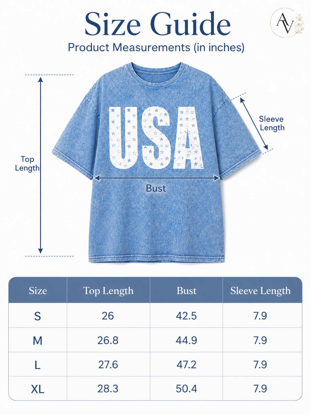 Women’s USA Star Print Acid Wash T-Shirt – 100% Cotton Patriotic Crew Neck Short Sleeve Graphic Tee for 4th of July, Memorial Day & Summer Outfits