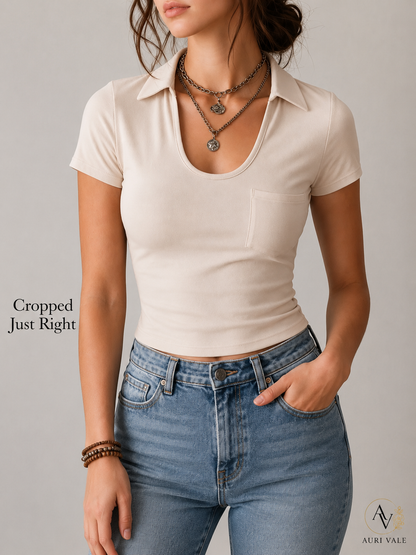Women’s Casual Short Sleeve Slim Fit Pocket T-Shirt, Slight Stretch Everyday Basic Tee, Soft Lightweight Summer Top