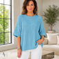Women’s Casual Short Sleeve Knit Sweater, Lightweight Cotton Blend Ribbed Crew Neck Pullover Top for Spring Summer